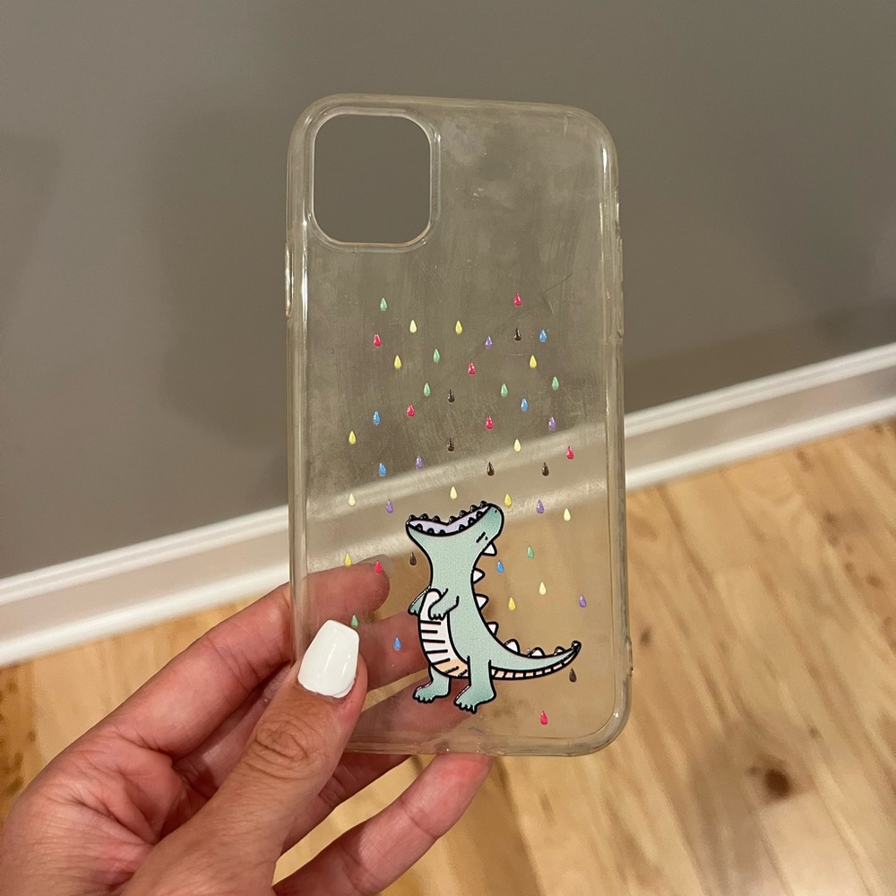 dino eating apple iphone 11 case